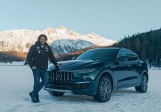 Slalom World Champion Giorgio Rocca with Maserati Levante Royale in St. Moritz (2)